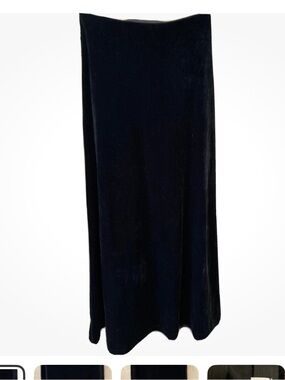 Body Basics brand black velvet stretch maxi skirt